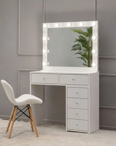 Dressing Table White Hollywood View 1